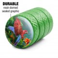 Scarlet Macaw Jungle Valve Stem Caps For Tire Rim Wheel Aluminum Green