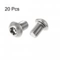 Uxcell M8x12mm Torx Security Machine Screw 20pcs Pan Head Screws Inside Column With T40 L-type Wrench 304 Stainless Steel