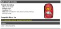 Marketplace Auto Parts Right Passenger Side Tail Light Assembly With Amber Turn Lensout Rear Fog Lights Compatible With