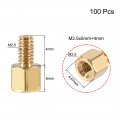 Uxcell M2 5x5mm 4mm Male-female Brass Hex Pcb Motherboard Spacer Standoff For Fpv Drone Quadcopter Computer Circuit Board