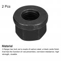 Uxcell 3 4-10 Flange Hex Nuts 2pcs Grade 10 9 Carbon Steel Black Oxide Finished For Machinery