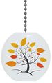 Yellow Abstract Tree Solid Ceramic Fan Pull 