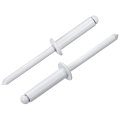 50pcs 3 16 X3 4 Aluminum Blind Rivets Grip And Steel Mandrel Dome Head Long Split For Metal Furniture Automotive White 
