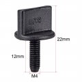 Uxcell M4 X 12mm Thumb Screw Bolt Hand Driven Spade Nylon Plastic Screws Metric Thread For Rc Model Aircraft 10 Pcs