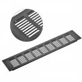 Uxcell Rectangle Air Vents 15 75x3 Inch Grille Mesh Airflow Louver For Cabinet Shoebox Bathroom Door Aluminum Alloy Black Pack