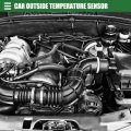 Motoforti Ambient Air Temperature Sensor Outside For Cadillac Escalade Base 6 0l V8 Gas 2006 Plastic 25775833 Black