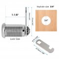 Kohree Cabinet 1-1 8 Inch Cam Lock Set 5 Pack Two-sided Keyed Alike 30mm Cylinders Secure Mailbox File Drawer Dresser Rv