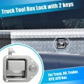 X Autohaux Truck Tool Box Latch W 2 Key Stainless Steel Lock Cylinder With For Rv Trailer Door Utv Atv Set