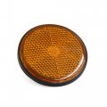 6mm Dia Orange Plastic Round Screw Mount Reflective Motorcycle Warning Reflector Universal Replacement 