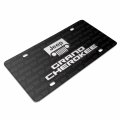 Ipick Image For Jeep Grand Cherokee 3d Logo On Pattern Black Solid Aluminum Metal License Plate