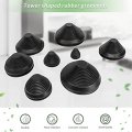 Flyshop One-sided Black 130 Mm 5-1 8 Tower Shaped Grommet 120 4-3 4 Id Hole Rubber Grommets Firewall Plugs Wire Protection 8pcs