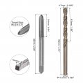 Uxcell Tap Bit Sets M5 5 X 0 75 H2 Straight Flute Machine Thread Milling 4 7mm M35 Cobalt High Speed Steel Hss-co Twist Drill