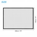 Uxcell Window Screen Mesh 51 X 79 Diy Fiberglass Netting Black Frame With Hook And Loop Adhesive Edging Grey For Bedroom Living