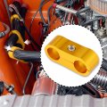 X Autohaux 4 Pcs An4 Car Hose Separator Clamp Aluminum Alloy Fuel Line Mounting Divider Fitting Adapter For Oil Gas Water Brake