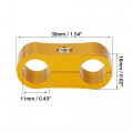 X Autohaux 4 Pcs An4 Car Hose Separator Clamp Aluminum Alloy Fuel Line Mounting Divider Fitting Adapter For Oil Gas Water Brake