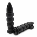 Smt- 1pair Black 22mm Custom Bullet Handlebar Hand Grips Rubber Throttle Boss Compatible With P N Trhb114-h-22
