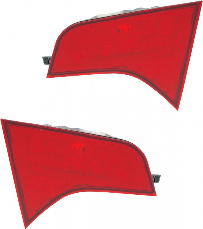 Evan-fischer Tail Light Set Of 2 For 2006-2011 Honda Civic Red Lens Halogen Sedan Driver And Passenger Side Inner