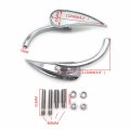 Httmt Mt377- Claw Style Rearview Mini Mirror Compatible With H-d Street Sports Cruiser Chrome New