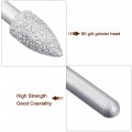 Uxcell Diamond Mounted Points 60 Grit 10 5mm Brazed Grinder 1 4 Shank Grinding Rotary Bit Stone Carving Tool 2pcs