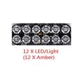 Surface Mount Amber 36w 12-led Warning Emergency Flashing Strobe Light Bar 12v-24v 2 Pcs