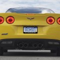 Chevrolet Corvette C6 Black Metal License Plate Frame