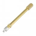 X Autohaux 2pcs 100mm 3 94 Long Brass Auto Tire Valve Extension Adaptor Air Tyre Stem Extender Inflation Stright Bore For Car