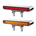Partsam 2pcs 6 5 Red Amber Led Combo Double Face Truck Semi Trailer Light Bars 10led Waterproof With Studs Sealed Pedestal Turn