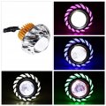 Led Motorcycle Headlights Bulb Headlight Projector Lens Single Halo Angel Devil Eye Spot Light Hi Low Beam Blue