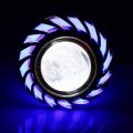 Led Motorcycle Headlights Bulb Headlight Projector Lens Single Halo Angel Devil Eye Spot Light Hi Low Beam Blue