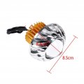 Led Motorcycle Headlights Bulb Headlight Projector Lens Single Halo Angel Devil Eye Spot Light Hi Low Beam Blue