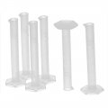 Iivverr Scientific Laboratory Plastic Graduated Cylinder Measuring Tool Clear 10ml 6 Pcs Scientific Graduate 