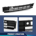 Front Bumper Lower Grille W Chrome Trim Sensor Hole For Volkswagen Passat 2016-2019
