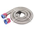 3 Ft 6an 8 In Id Fuel Line Stainless Steel Braided Hose Kit With 2 Pcs An6 Fittings Universal For Racing Gas And Coolant 