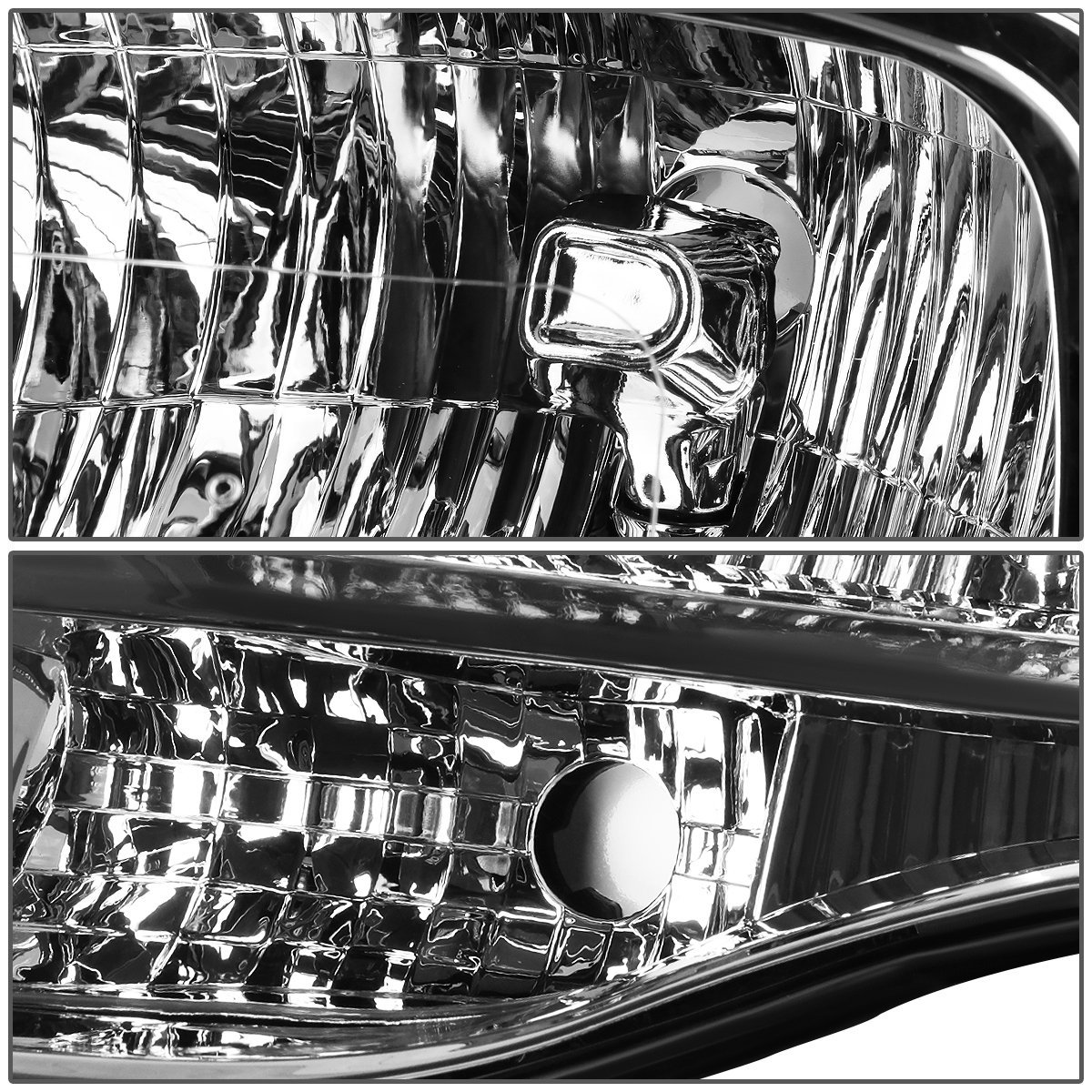 Auto Dynasty Chrome Housing Clear Corner Headlight Head Lamps Tool Kit For Ford Expedition 07-14