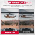 Kemimoto Utv Side Mirrors And Center Mirror For 1 75 2 Roll Bar Adjustable Rearview Compatible With Polaris Rzr Pioneer Can-am