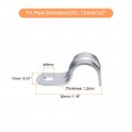 Uxcell 18pcs 1 2 Inch Emt Pipe Straps One Hole Zinc Plated Steel Clamp Reinforced Rib For Conduit And Fixing