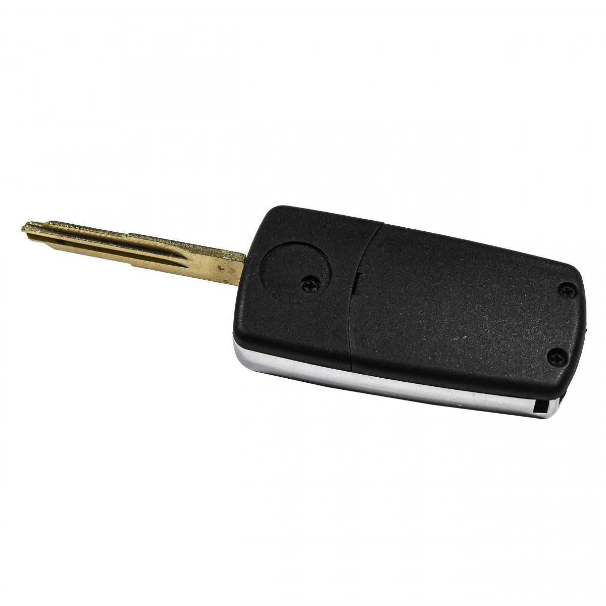Folding Flip Key Fob Shell Remote Case With 2 Buttons For Mitsubishi Lancer 2002 2003 2004 Includes Uncut Blade