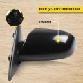 Ocpty Black Left Side And Right Mirrors Fit For 2006-2010 Hyundai Sonata Textured Mirror Glass Manual Folding Heated