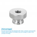 Uxcell Knurled Thumb Nuts 1pcs M10 X D30mm H20mm Stainless Steel Round Knobs Fasteners Through Hole Hand Screw Nut Silver For