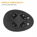 X Autohaux Mirror Glass Heated With Backing Plate Driver Side Left Rear View For Bmw Mini Cooper 2007-2015
