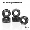 Autobahn88 Motorcycle Sprocket Nut Dress-up Kit Compatible With Mv Agusta F4 1000 R 2010-2017 Black Set Of 5