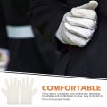 Frcolor Working Gloves White 6 Pairs Microfiber Cloth Jewelry Inspection For Store Cotton Women