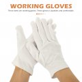 Frcolor Working Gloves White 6 Pairs Microfiber Cloth Jewelry Inspection For Store Cotton Women