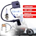 Flypig Cdi Ignition Coil Magneto Spark Plug For 49cc 50cc 60cc 66cc 70cc 80cc 2-stroke Engine Motorized Bicycle Bike