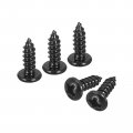 Uxcell 6 X 3 8 Phillips Pan Head Self-tapping Screw 50pcs 304 Stainless Steel Round Wood Full Thread Black