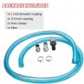 Gddghs Fuel Hose 1 Inch Suction Transfer For Pump 6 5ft With 3 4 Threaded Couplings Oil Diesel Kerosene