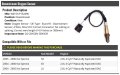 Downstream Oxygen Sensor For 2004-2006 Kia Spectra 2 0l 4-cylinder Fi Naturally Aspirated Gas