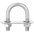 Round U-bolts 4 Sets 29mm 1 14 Inner Width 54mm Length M8 304 Stainless Steel U Clamp Bolt With Nuts And Plates For Boat 
