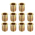 Wood Furniture M8x17mm Threaded Insert Nuts Interface Hex Socket Drive 40pcs 
