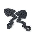 Xkh Group Motorcycle Black 360 Adjustable Peg Mounting Kit U Shape Footrest Foot Pegs For Yamaha V-star Roadstar Suzuki